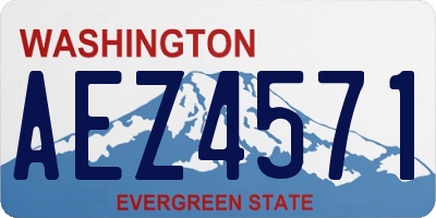 WA license plate AEZ4571