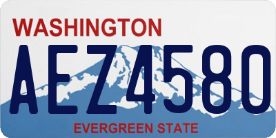 WA license plate AEZ4580