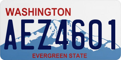 WA license plate AEZ4601