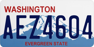 WA license plate AEZ4604