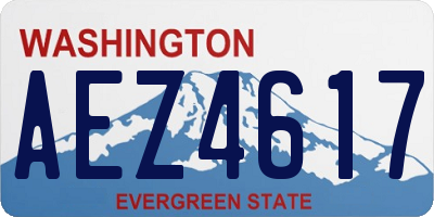 WA license plate AEZ4617