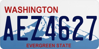 WA license plate AEZ4627