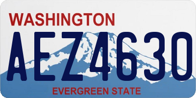 WA license plate AEZ4630