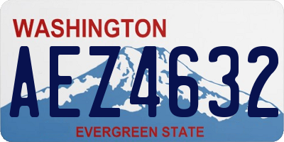 WA license plate AEZ4632