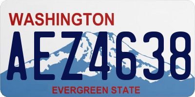 WA license plate AEZ4638