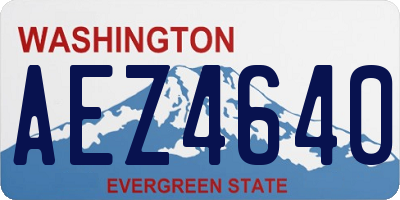 WA license plate AEZ4640