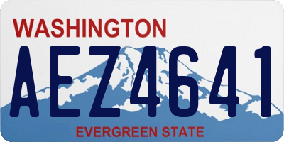 WA license plate AEZ4641