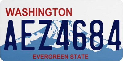 WA license plate AEZ4684