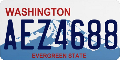 WA license plate AEZ4688