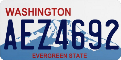 WA license plate AEZ4692