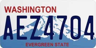 WA license plate AEZ4704