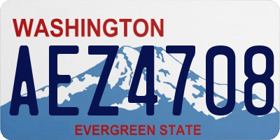 WA license plate AEZ4708