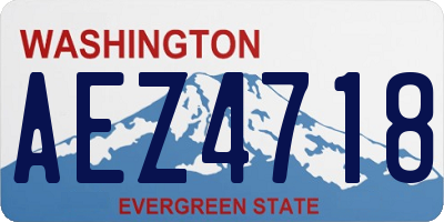 WA license plate AEZ4718