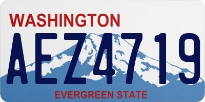 WA license plate AEZ4719