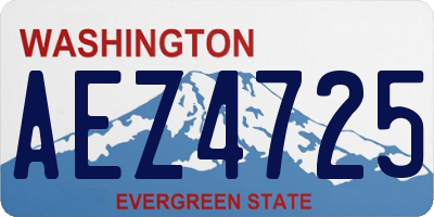 WA license plate AEZ4725
