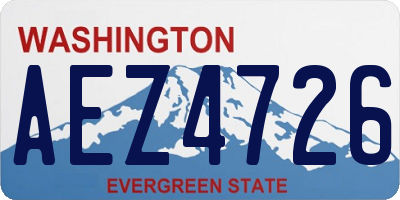 WA license plate AEZ4726