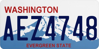 WA license plate AEZ4748