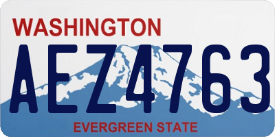 WA license plate AEZ4763