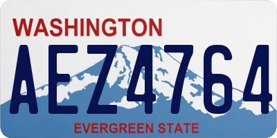 WA license plate AEZ4764