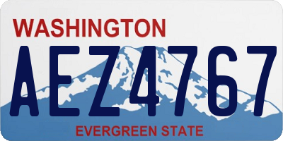 WA license plate AEZ4767