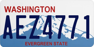 WA license plate AEZ4771
