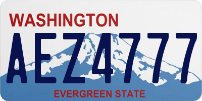 WA license plate AEZ4777