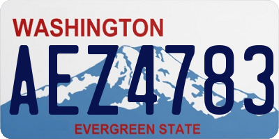 WA license plate AEZ4783