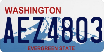 WA license plate AEZ4803