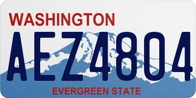 WA license plate AEZ4804