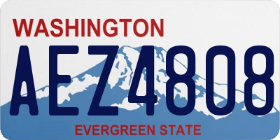 WA license plate AEZ4808