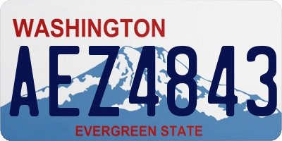 WA license plate AEZ4843