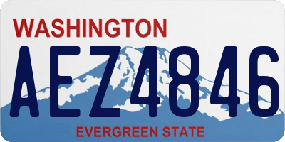 WA license plate AEZ4846