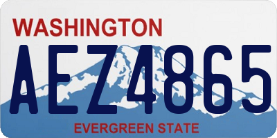 WA license plate AEZ4865