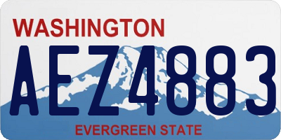 WA license plate AEZ4883