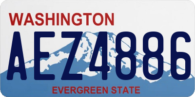WA license plate AEZ4886