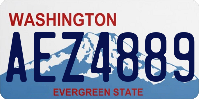 WA license plate AEZ4889