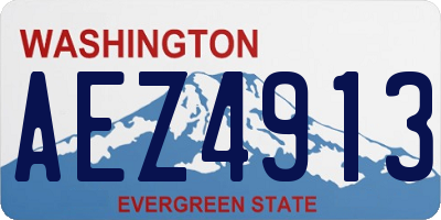 WA license plate AEZ4913