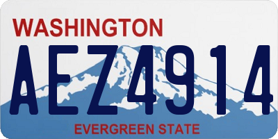 WA license plate AEZ4914