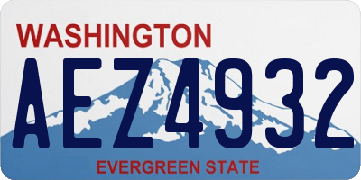 WA license plate AEZ4932