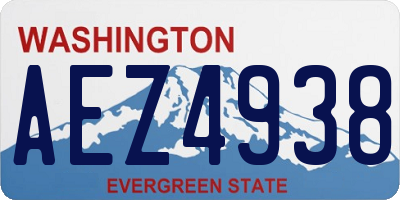 WA license plate AEZ4938