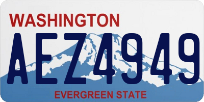 WA license plate AEZ4949