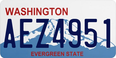 WA license plate AEZ4951