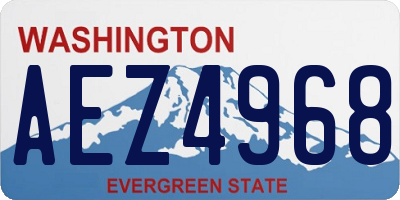 WA license plate AEZ4968