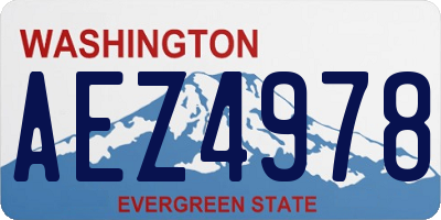 WA license plate AEZ4978