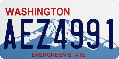 WA license plate AEZ4991