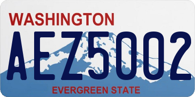 WA license plate AEZ5002