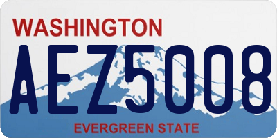 WA license plate AEZ5008