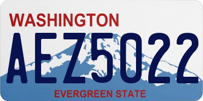 WA license plate AEZ5022