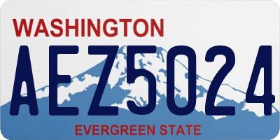 WA license plate AEZ5024