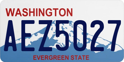 WA license plate AEZ5027